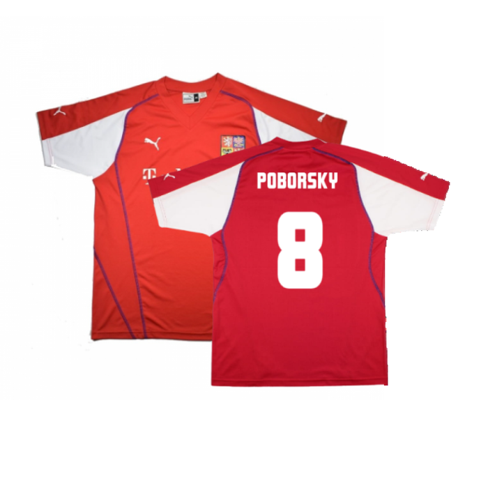 Czech Republic 2004-06 Home Shirt (L) (Very Good) (Poborsky 8)