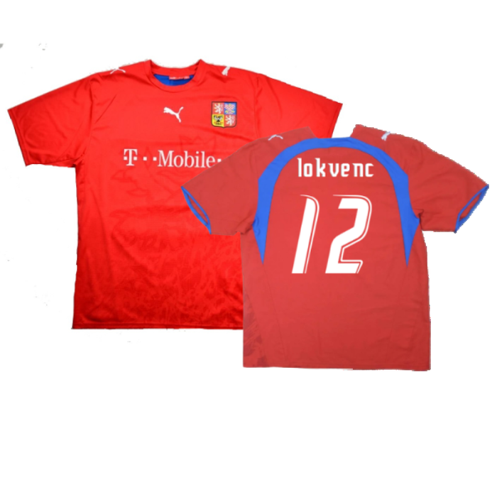 Czech Republic 2006-08 Home Shirt (L) (Mint) (Lokvenc 12)