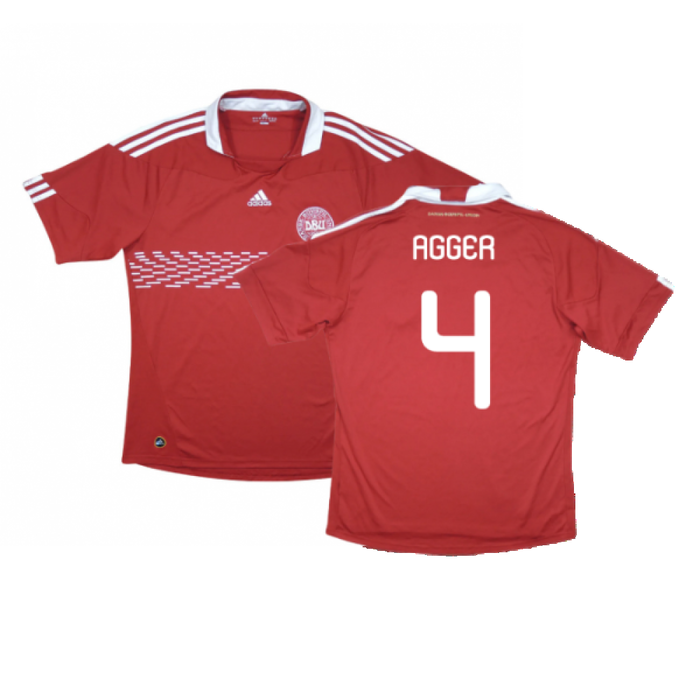 Denmark 2010-11 Home Shirt (M) (Excellent) (Agger 4)