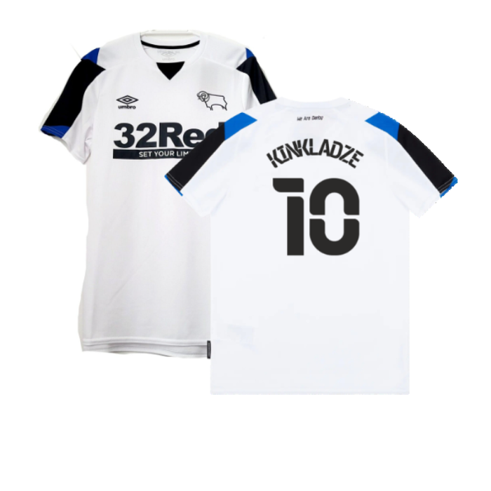 Derby County 2021-22 Home Shirt (L) (Mint) (Kinkladze 10)