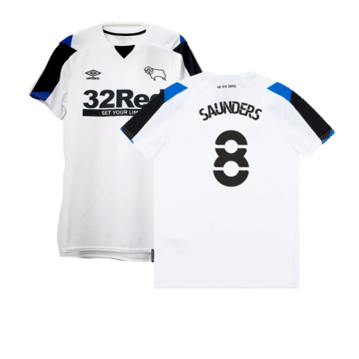 Derby County 2021-22 Home Shirt (M) (Very Good) (Saunders 8)