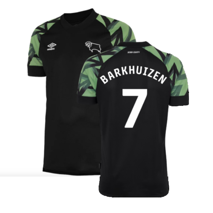 Derby County 2022-23 Away Shirt (Sponsorless) (XXL) (Barkhuizen 7) (Very Good)