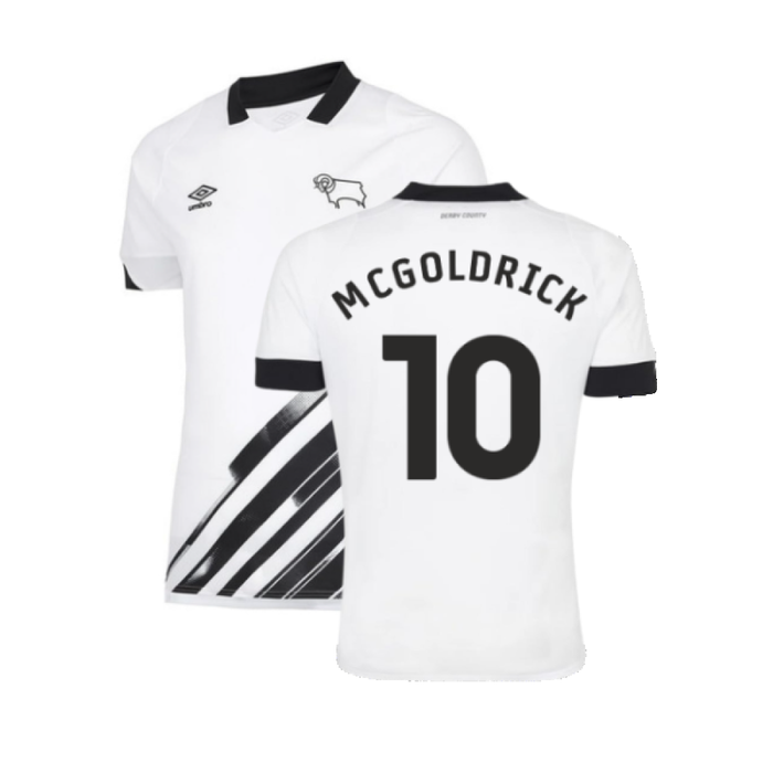 Derby County 2022-23 Home Shirt (Sponsorless) (L) (McGoldrick 10) (Mint)