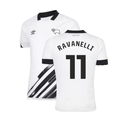 Derby County 2022-23 Home Shirt (Sponsorless) (S) (Ravanelli 11) (Excellent)_0