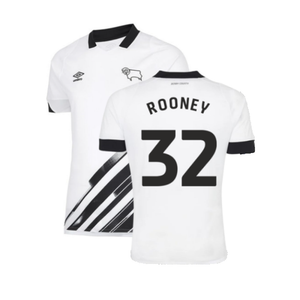 Derby County 2022-23 Home Shirt (Sponsorless) (S) (Rooney 32) (Very Good)_0