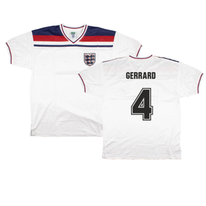 England 1980-82 Score Draw Replica Home Shirt (XL) (Excellent) (Gerrard 4)_0