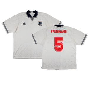 England 1990-92 Home Shirt (Good) (Ferdinand 5)_0