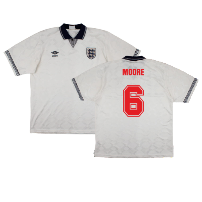 England 1990-92 Home Shirt (L) (Excellent) (Moore 6)