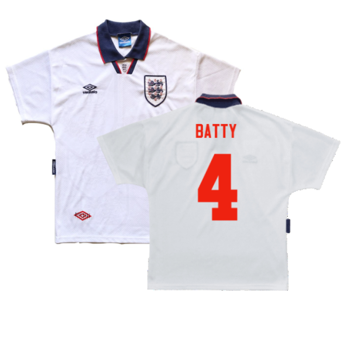 England 1993-1995 Home Shirt (L) (Very Good) (Batty 4)