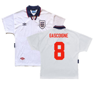 England 1993-1995 Home Shirt (L) (Very Good) (Gascoigne 8)_0