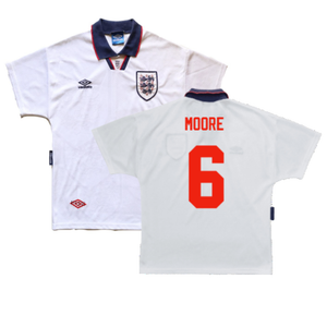 England 1993-1995 Home Shirt (XL) (Very Good) (Moore 6)_0