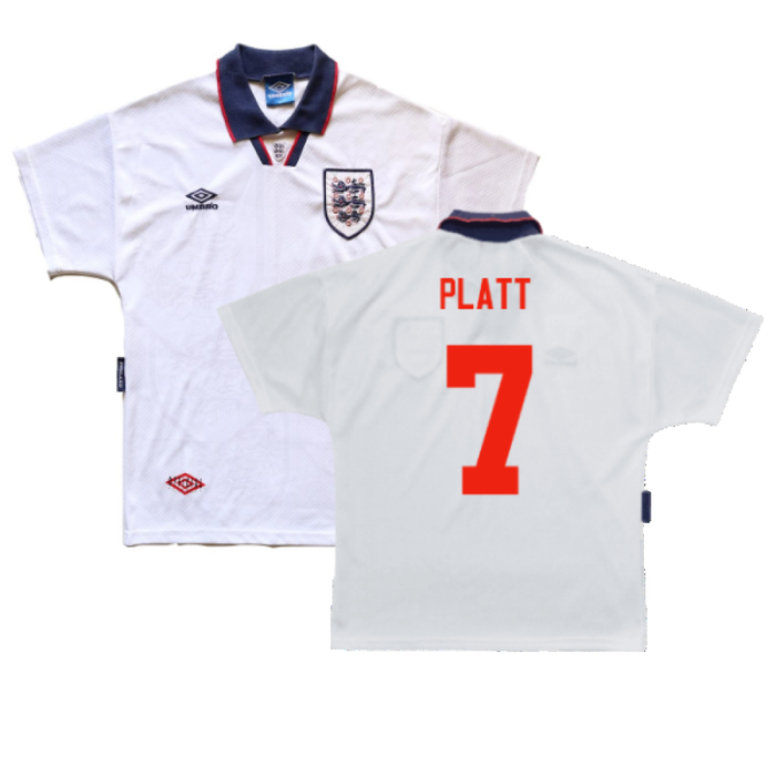 England 1993-1995 Home Shirt (L) (Excellent) (Platt 7)