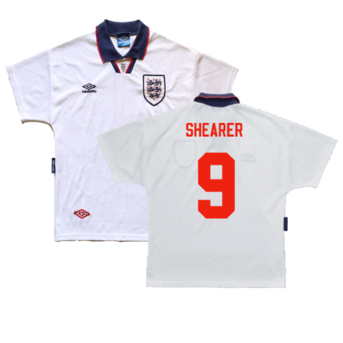 England 1993-1995 Home Shirt (L) (Very Good) (Shearer 9)