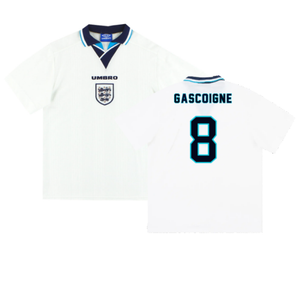 England 1995-97 Home Shirt (XL) (GASCOIGNE 8) (Excellent)_0