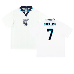 England 1995-97 Home Shirt (XXL) (Fair) (Grealish 7)_0