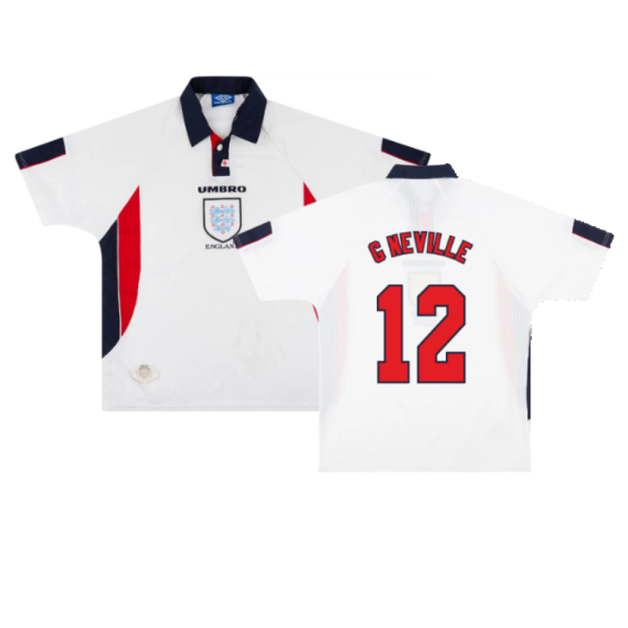 England 1997-99 Home (M) (Very Good) (G NEVILLE 12)