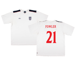 England 1999-2001 Umbro Training Shirt (L) (Very Good) (Fowler 21)_0