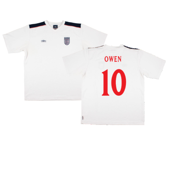 England 1999-2001 Umbro Training Shirt (L) (Very Good) (Owen 10)