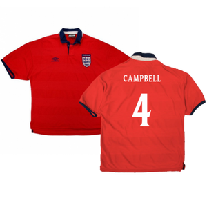 England 2000-01 Away Shirt (XL) (Very Good) (Campbell 4)_0