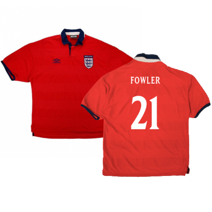 England 2000-01 Away Shirt (XL) (Very Good) (Fowler 21)