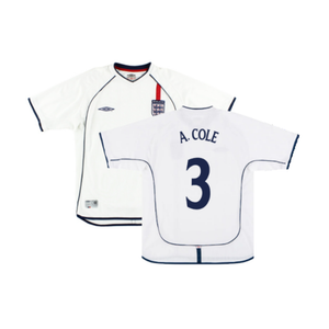 England 2001-03 Home Shirt (Good) (A. Cole 3)_0