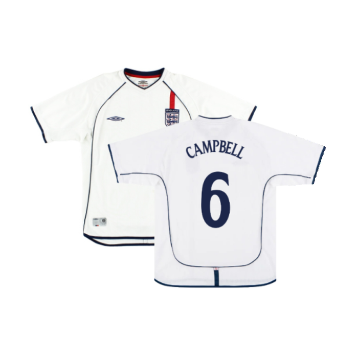 England 2001-03 Home Shirt (L) (Good) (Campbell 6)