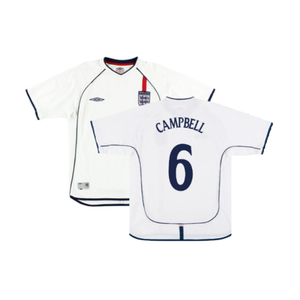 England 2001-03 Home Shirt (XXL) (Excellent) (Campbell 6)_0