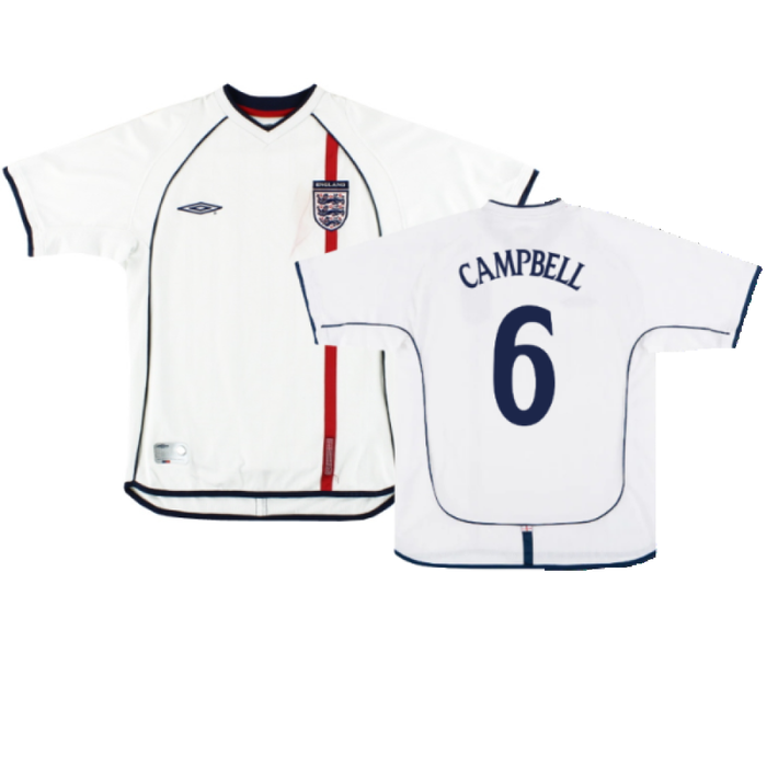 England 2001-03 Home Shirt (M) (Very Good) (Campbell 6)