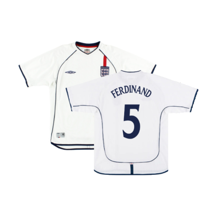 England 2001-03 Home Shirt (L) (Good) (FERDINAND 5)