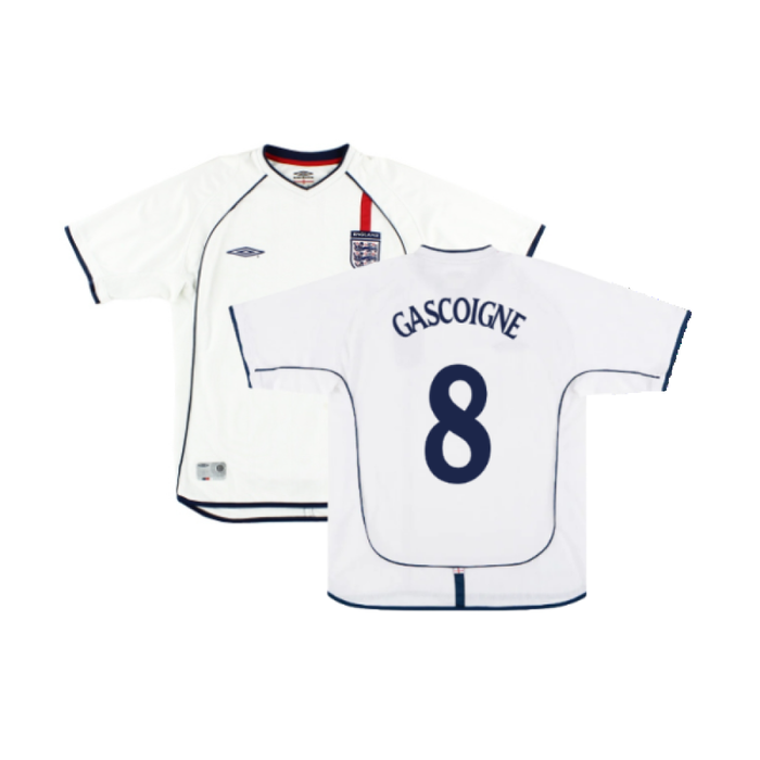 England 2001-03 Home Shirt (XXL) (Excellent) (GASCOIGNE 8)