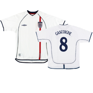 England 2001-03 Home Shirt (XL) (Good) (GASCOIGNE 8)_0