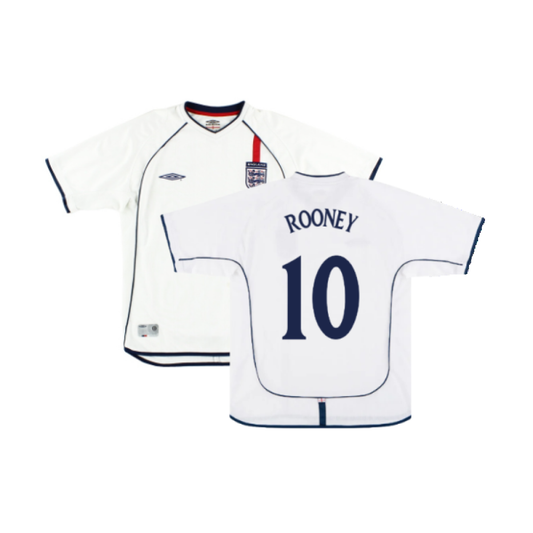 England 2001-03 Home Shirt (L) (Good) (ROONEY 10)_0