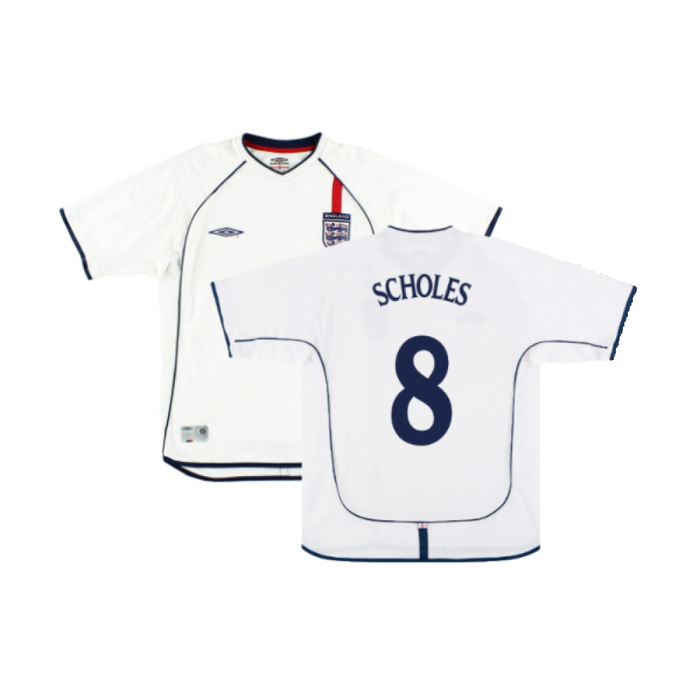 England 2001-03 Home Shirt (L) (Good) (Scholes 8)