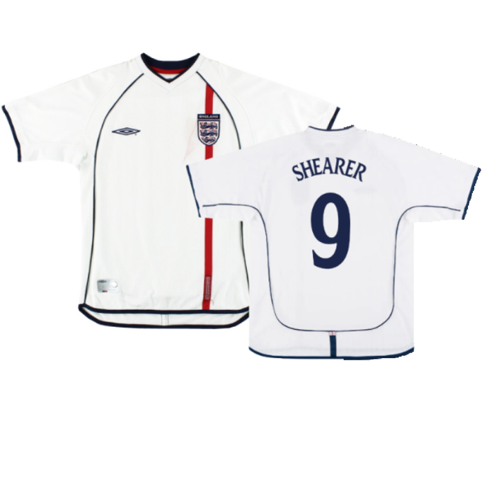 England 2001-03 Home Shirt (XL) (Good) (SHEARER 9)