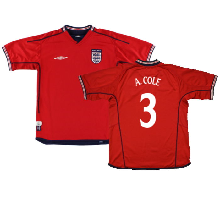 England 2002-04 Away Shirt (Very Good) (A. Cole 3)