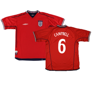 England 2002-04 Away Shirt (XL) (Very Good) (Campbell 6)_0