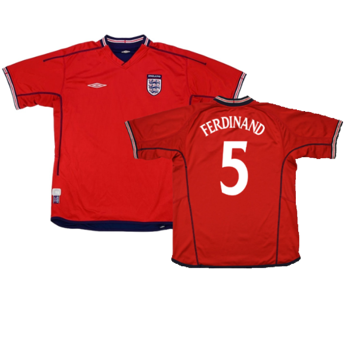 England 2002-04 Away Shirt (XXL) (Very Good) (FERDINAND 5)