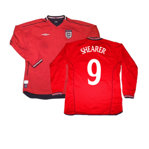 England 2002-04 Away Shirt LS (L) (Excellent) (SHEARER 9)_0