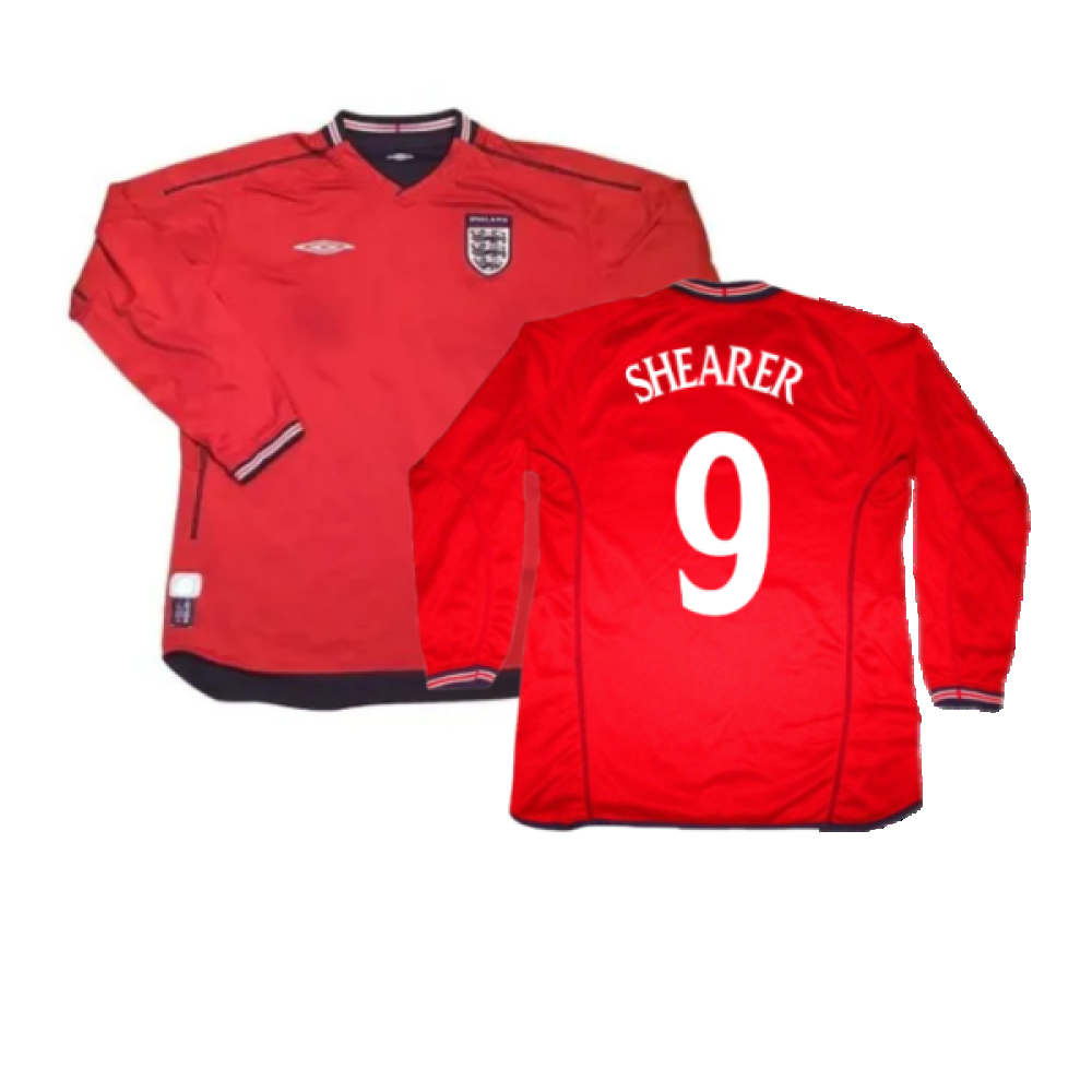 England 2006-08 Long Sleeve Away Shirt (Excellent) (SHEARER 9)_0