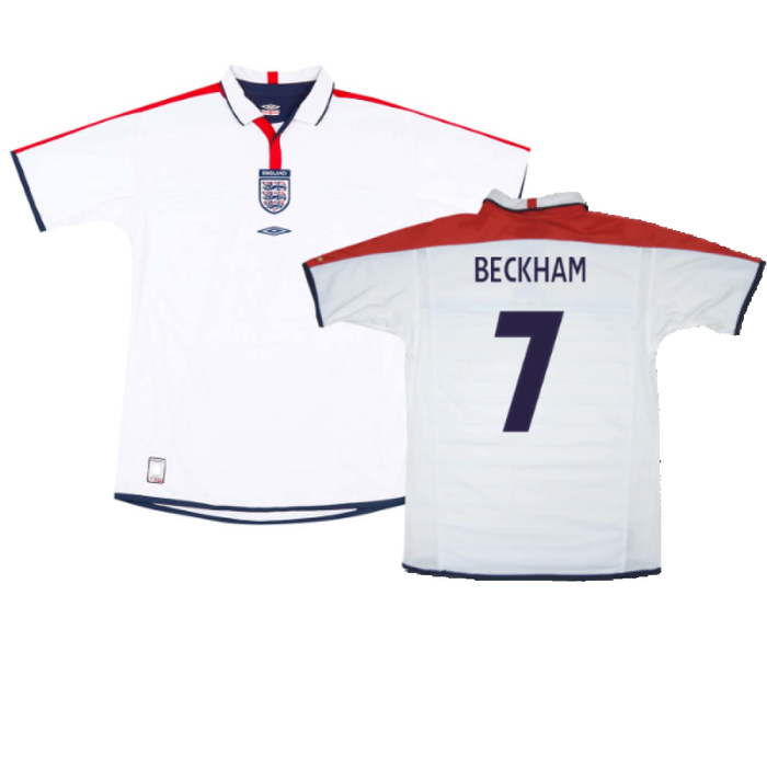 England 2003-05 Home Shirt (XL) (Mint) (Beckham 7)