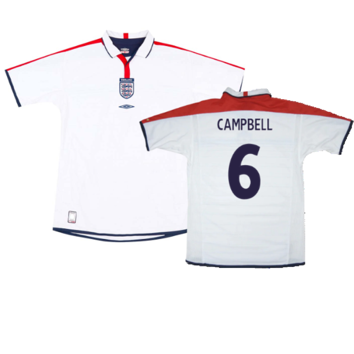 England 2003-05 Home Shirt (XL) (Very Good) (Campbell 6)