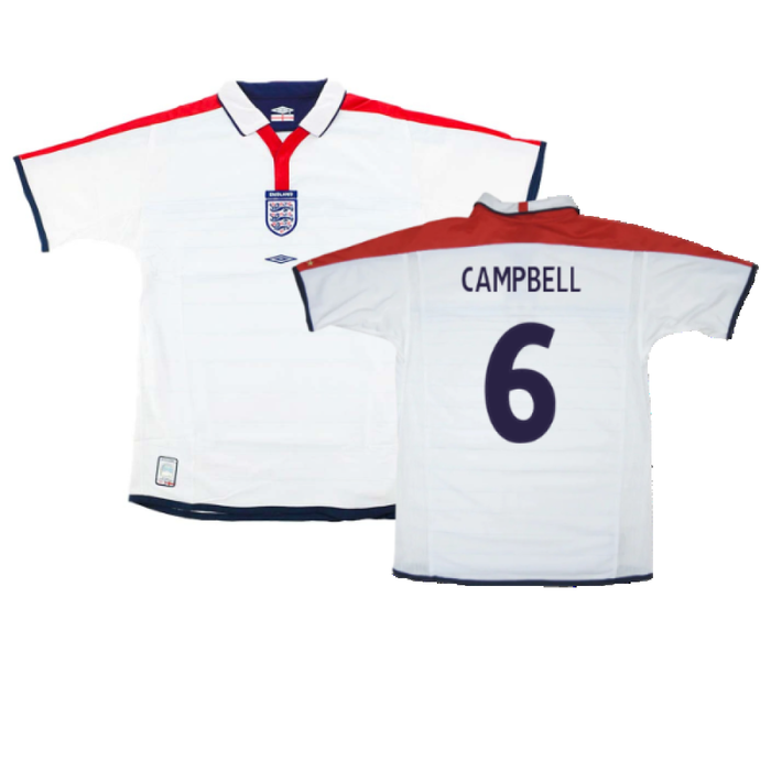 England 2003-05 Home Shirt (XL) (Fair) (Campbell 6)