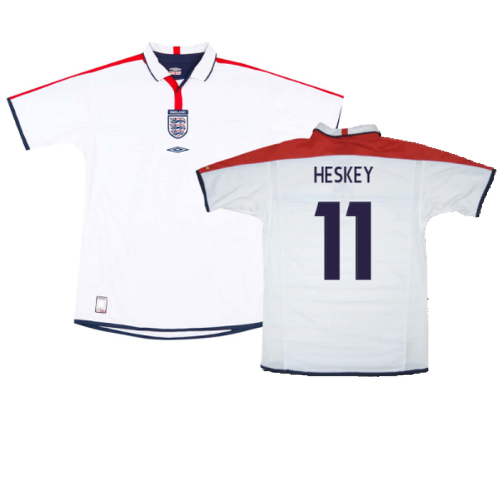 England 2003-05 Home Shirt (XL) (Mint) (Heskey 11)