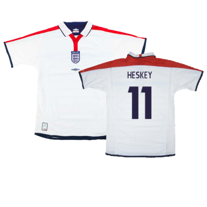 England 2003-05 Home Shirt (XL) (Fair) (Heskey 11)