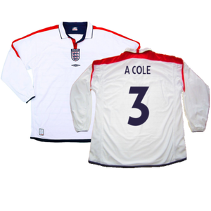 England 2003-05 Home L/S Shirt (M) (Excellent) (A Cole 3)_0