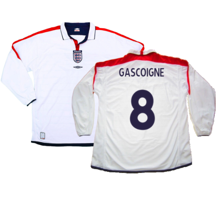 England 2003-05 Home L/S (M) (Excellent) (Gascoigne 8)