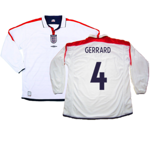 England 2003-05 Home L/S Shirt (M) (Excellent) (Gerrard 4)_0