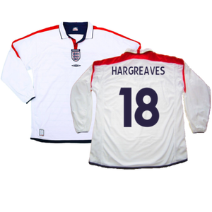 England 2003-05 Home L/S Shirt (M) (Excellent) (Hargreaves 18)_0