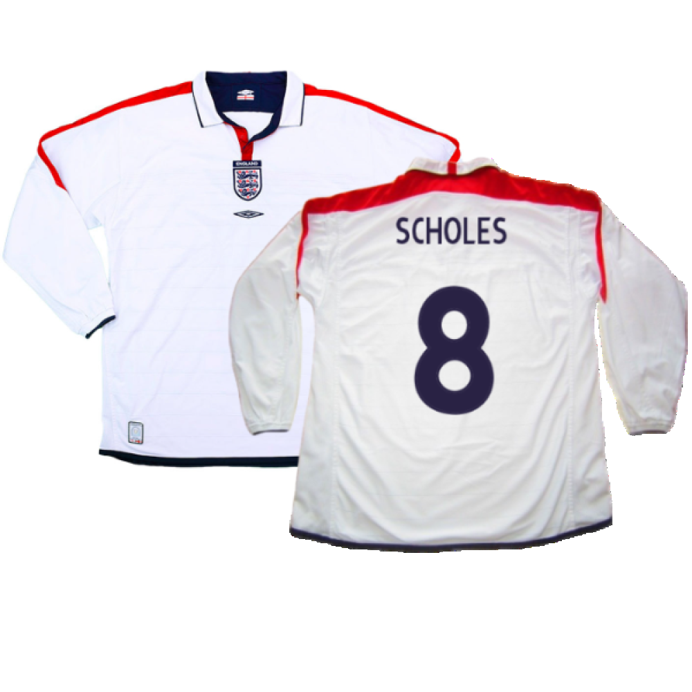 England 2003-05 Home L/S (M) (Excellent) (Scholes 8)_0