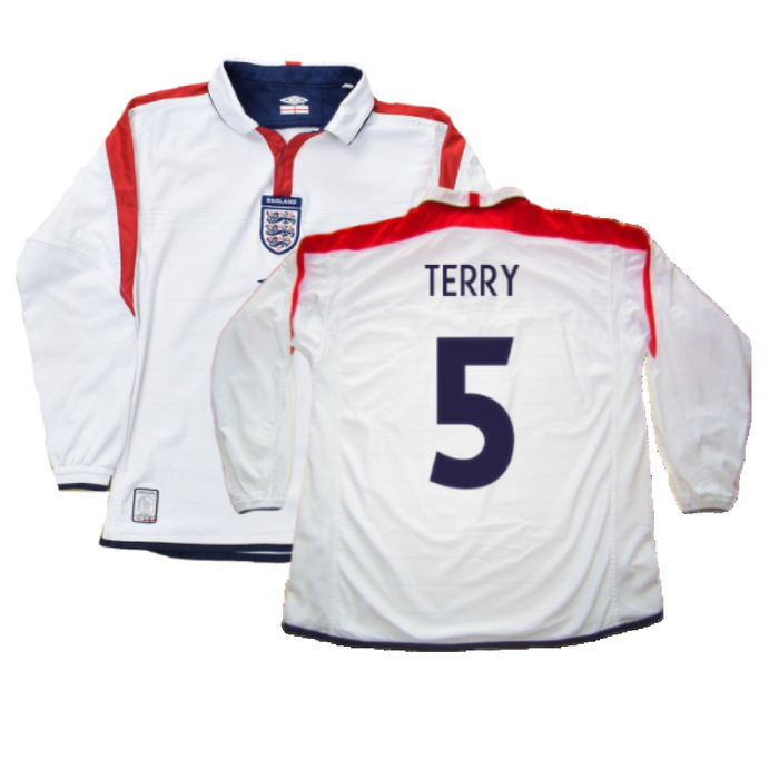 England 2003-05 Long Sleeved Home Shirt (L) (Excellent) (Terry 5)